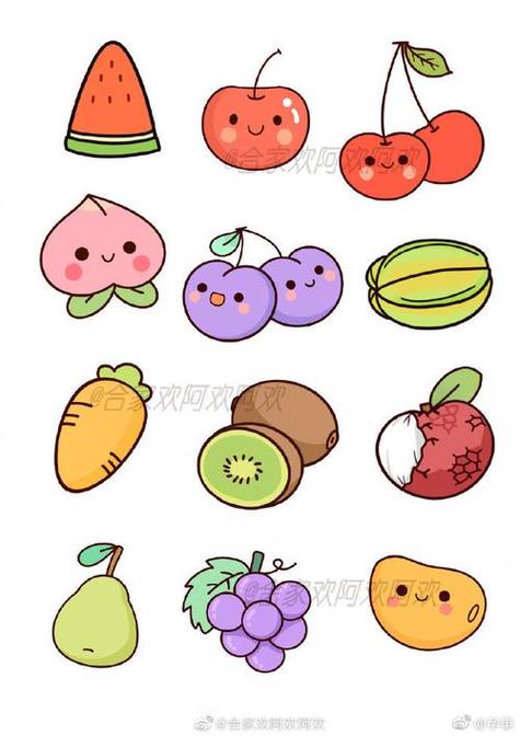 食物簡(jiǎn)筆畫(huà)圖片大全可愛(ài) 食物簡(jiǎn)筆畫(huà)圖片大全可愛(ài)帶顏色